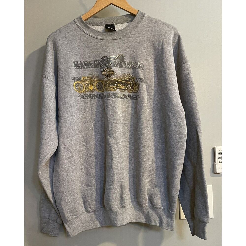 Vintage Harley Davidson Sweatshirt Town & Country‎ Cement City Michigan XL